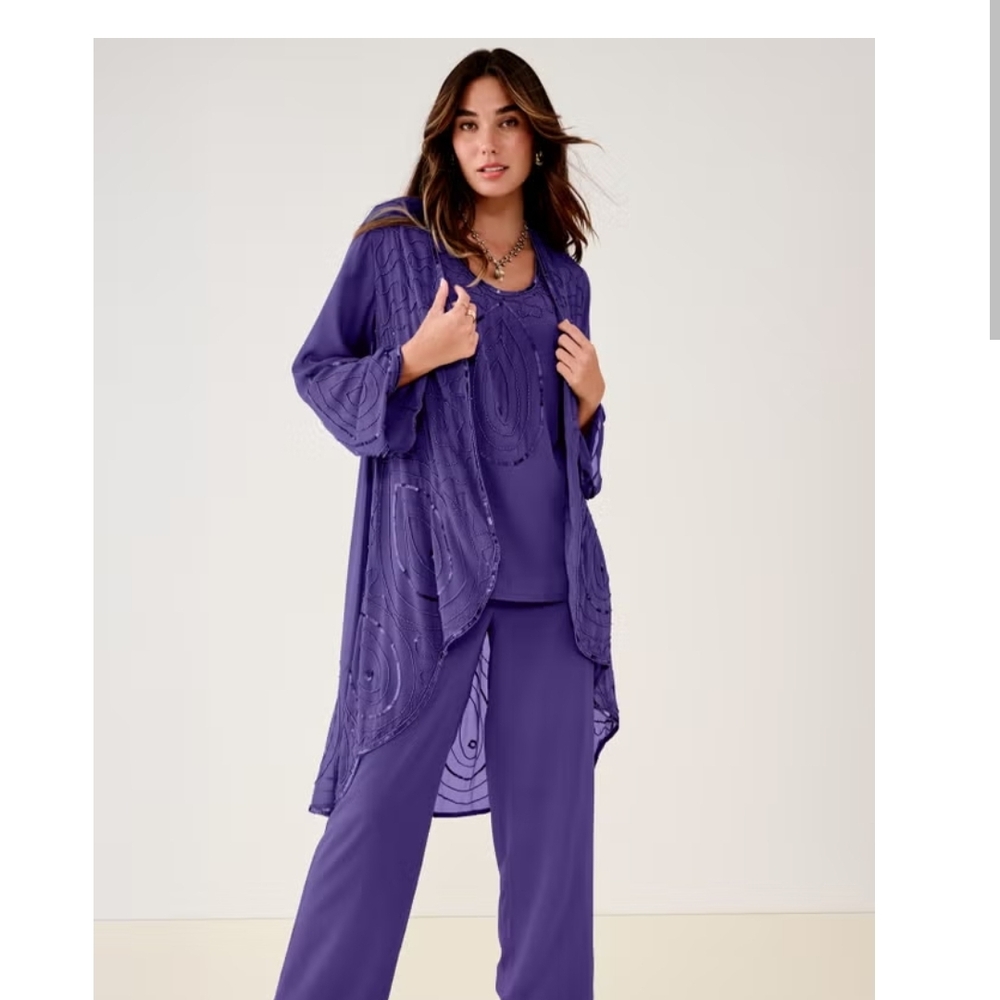 Chic Purple Women's Pantsuit Size 22W Petite